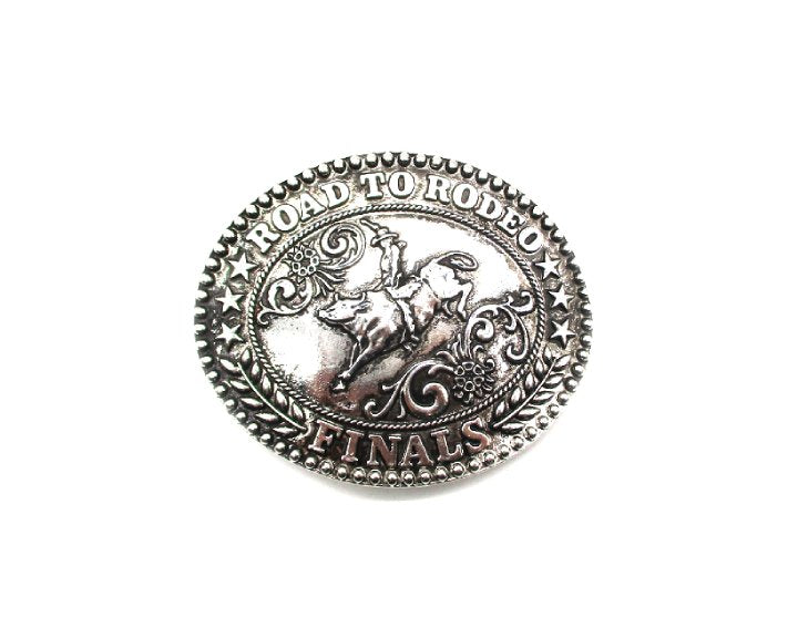 Western Road To Rodeo Belt Buckle